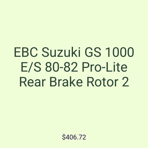 EBC Suzuki GS 1000 E/S 80-82 Pro-Lite Rear Brake Rotor 2
