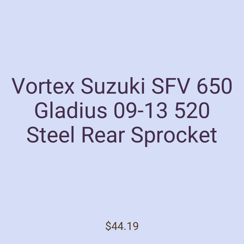 Vortex Suzuki SFV 650 Gladius 09-13 520 Steel Rear Sprocket