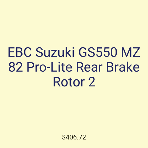 EBC Suzuki GS550 MZ 82 Pro-Lite Rear Brake Rotor 2