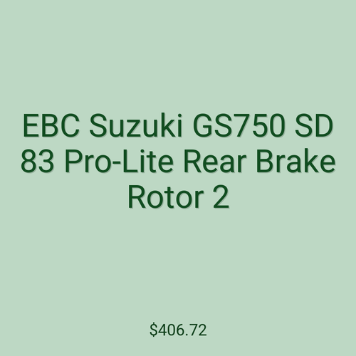 EBC Suzuki GS750 SD 83 Pro-Lite Rear Brake Rotor 2