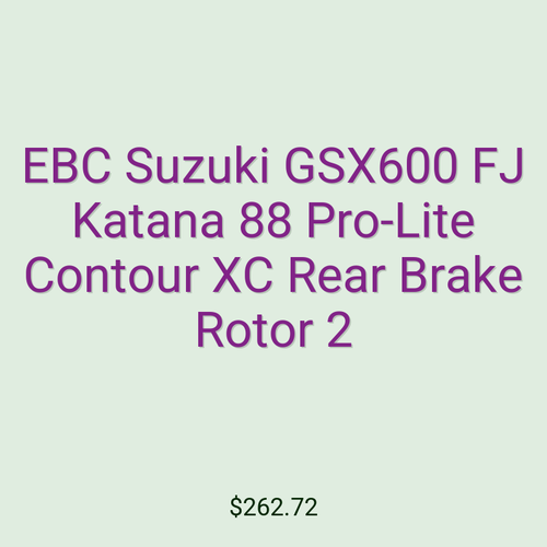 EBC Suzuki GSX600 FJ Katana 88 Pro-Lite Contour XC Rear Brake Rotor 2