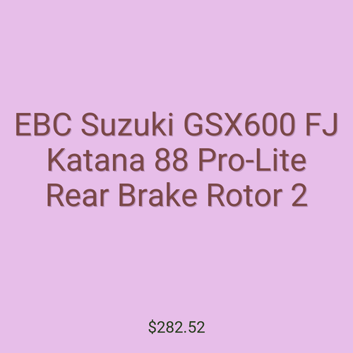 EBC Suzuki GSX600 FJ Katana 88 Pro-Lite Rear Brake Rotor 2