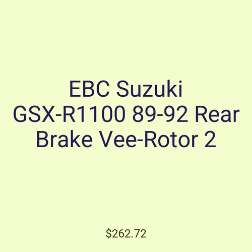 EBC Suzuki GSX-R1100 89-92 Rear Brake Vee-Rotor 2