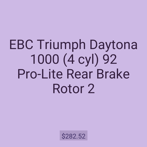 EBC Triumph Daytona 1000 (4 cyl) 92 Pro-Lite Rear Brake Rotor 2