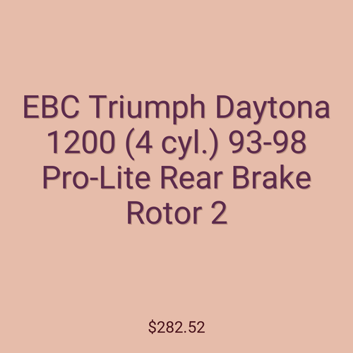 EBC Triumph Daytona 1200 (4 cyl.) 93-98 Pro-Lite Rear Brake Rotor 2