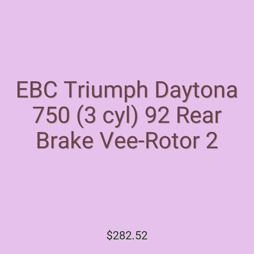 EBC Triumph Daytona 750 (3 cyl) 92 Rear Brake Vee-Rotor 2