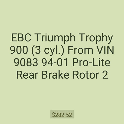 EBC Triumph Trophy 900 (3 cyl.) From VIN 9083 94-01 Pro-Lite Rear Brake Rotor 2