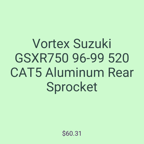 Vortex Suzuki GSXR750 96-99 520 CAT5 Aluminum Rear Sprocket