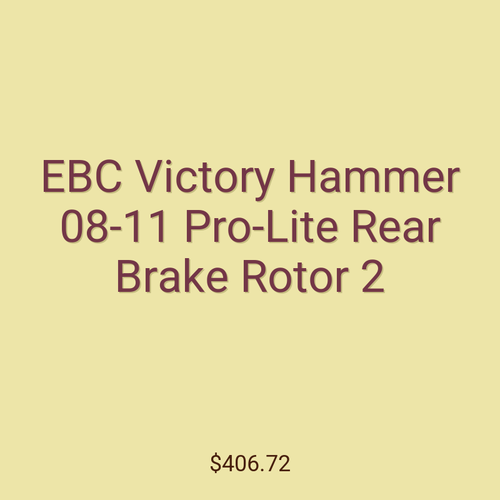 EBC Victory Hammer 08-11 Pro-Lite Rear Brake Rotor 2