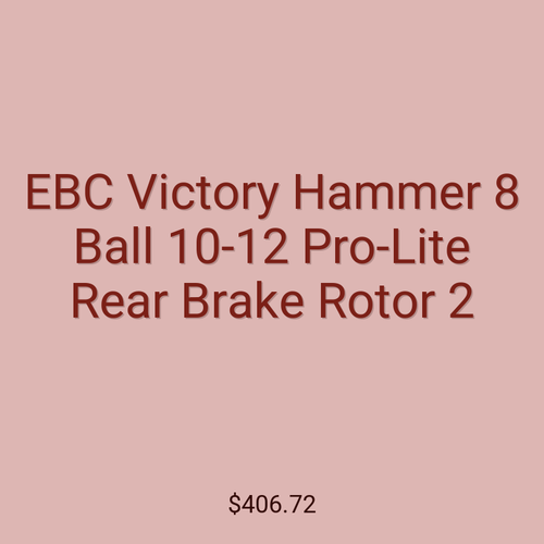 EBC Victory Hammer 8 Ball 10-12 Pro-Lite Rear Brake Rotor 2