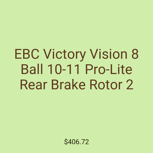 EBC Victory Vision 8 Ball 10-11 Pro-Lite Rear Brake Rotor 2