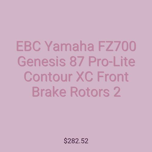 EBC Yamaha FZ700 Genesis 87 Pro-Lite Contour XC Front Brake Rotors 2