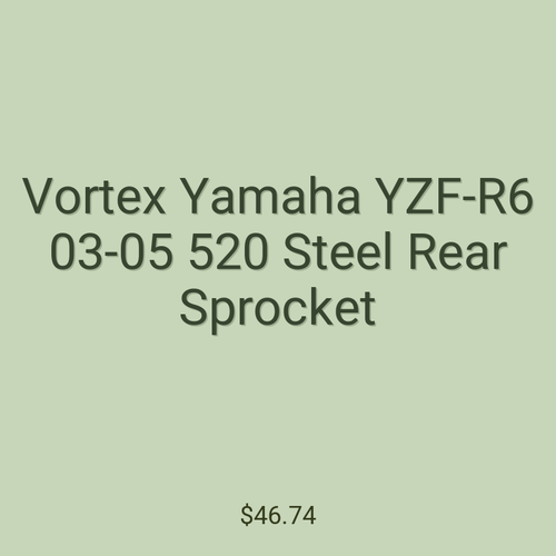 Vortex Yamaha YZF-R6 03-05 520 Steel Rear Sprocket