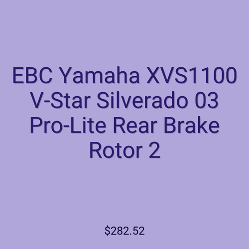 EBC Yamaha XVS1100 V-Star Silverado 03 Pro-Lite Rear Brake Rotor 2