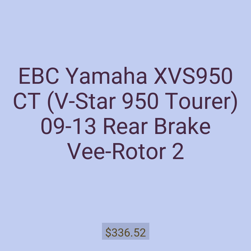 EBC Yamaha XVS950 CT (V-Star 950 Tourer) 09-13 Rear Brake Vee-Rotor 2