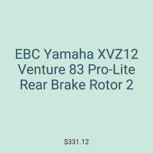 EBC Yamaha XVZ12 Venture 83 Pro-Lite Rear Brake Rotor 2