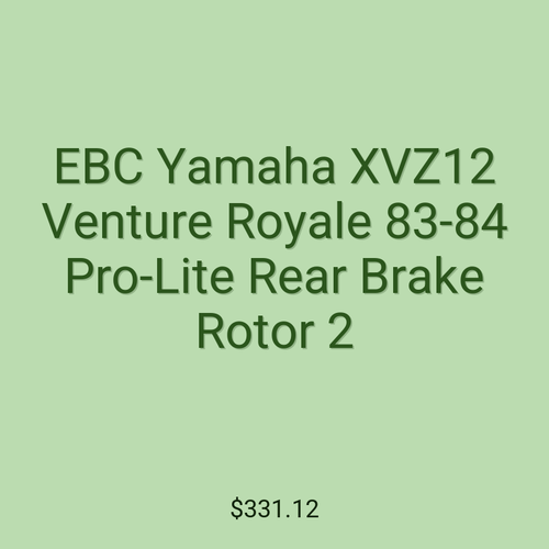 EBC Yamaha XVZ12 Venture Royale 83-84 Pro-Lite Rear Brake Rotor 2