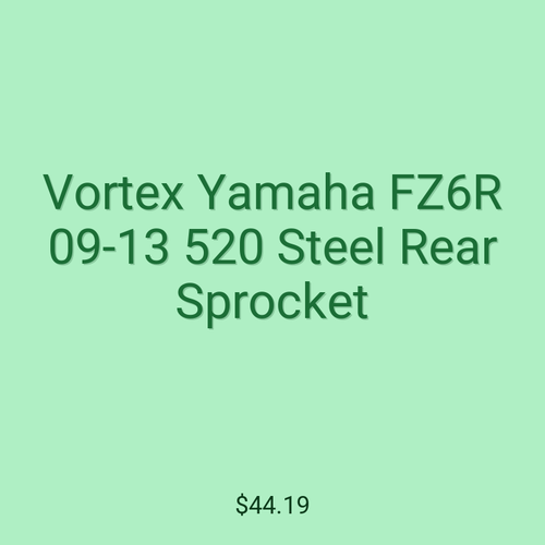 Vortex Yamaha FZ6R 09-13 520 Steel Rear Sprocket