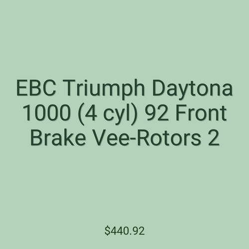 EBC Triumph Daytona 1000 (4 cyl) 92 Front Brake Vee-Rotors 2