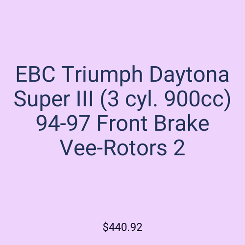 EBC Triumph Daytona Super III (3 cyl. 900cc) 94-97 Front Brake Vee-Rotors 2