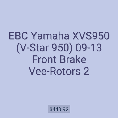 EBC Yamaha XVS950 (V-Star 950) 09-13 Front Brake Vee-Rotors 2