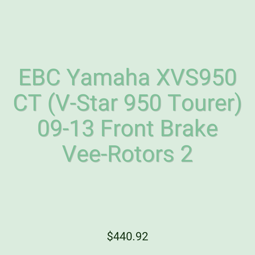 EBC Yamaha XVS950 CT (V-Star 950 Tourer) 09-13 Front Brake Vee-Rotors 2