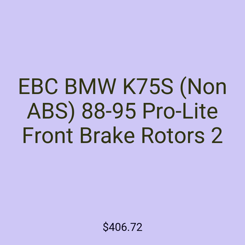 EBC BMW K75S (Non ABS) 88-95 Pro-Lite Front Brake Rotors 2