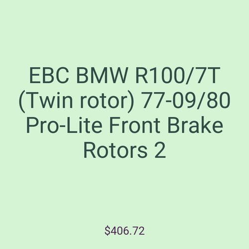 EBC BMW R100/7T (Twin rotor) 77-09/80 Pro-Lite Front Brake Rotors 2