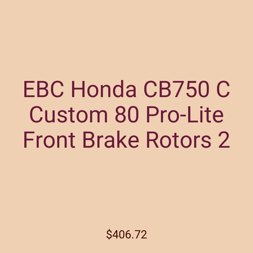 EBC Honda CB750 C Custom 80 Pro-Lite Front Brake Rotors 2
