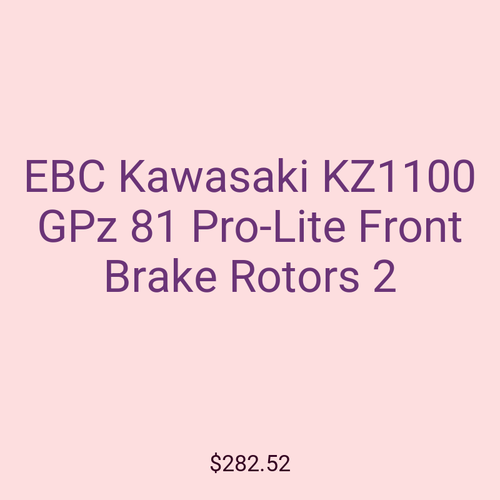 EBC Kawasaki KZ1100 GPz 81 Pro-Lite Front Brake Rotors 2