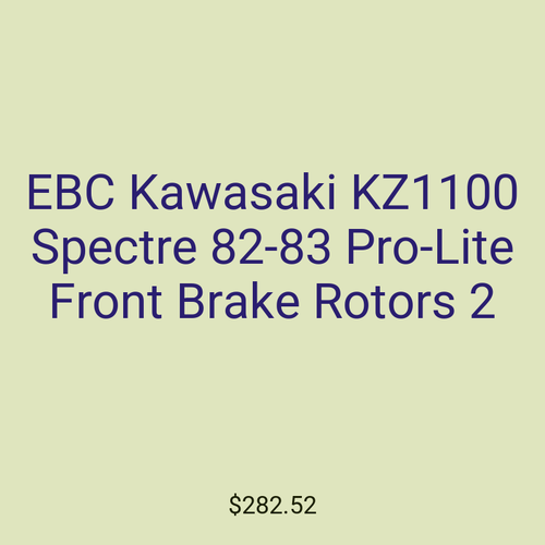EBC Kawasaki KZ1100 Spectre 82-83 Pro-Lite Front Brake Rotors 2