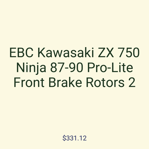 EBC Kawasaki ZX 750 Ninja 87-90 Pro-Lite Front Brake Rotors 2
