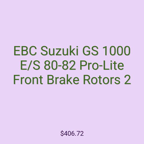 EBC Suzuki GS 1000 E/S 80-82 Pro-Lite Front Brake Rotors 2