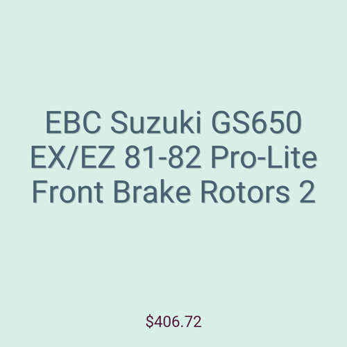 EBC Suzuki GS650 EX/EZ 81-82 Pro-Lite Front Brake Rotors 2
