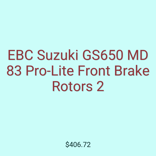 EBC Suzuki GS650 MD 83 Pro-Lite Front Brake Rotors 2