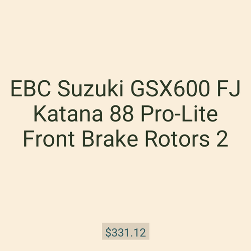 EBC Suzuki GSX600 FJ Katana 88 Pro-Lite Front Brake Rotors 2