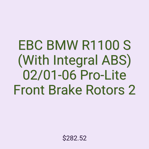 EBC BMW R1100 S (With Integral ABS) 02/01-06 Pro-Lite Front Brake Rotors 2