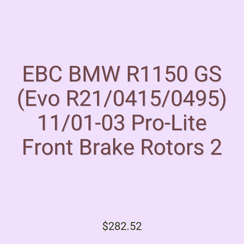 EBC BMW R1150 GS (Evo R21/0415/0495) 11/01-03 Pro-Lite Front Brake Rotors 2