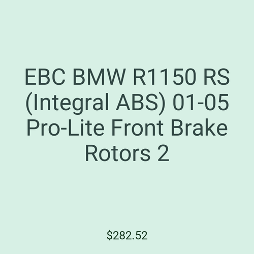 EBC BMW R1150 RS (Integral ABS) 01-05 Pro-Lite Front Brake Rotors 2