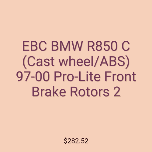 EBC BMW R850 C (Cast wheel/ABS) 97-00 Pro-Lite Front Brake Rotors 2