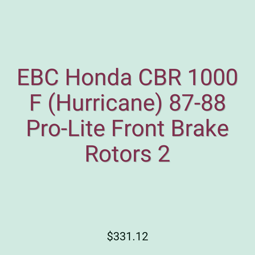 EBC Honda CBR 1000 F (Hurricane) 87-88 Pro-Lite Front Brake Rotors 2