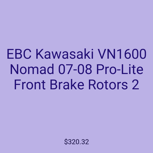 EBC Kawasaki VN1600 Nomad 07-08 Pro-Lite Front Brake Rotors 2