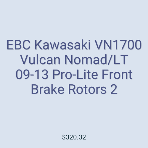EBC Kawasaki VN1700 Vulcan Nomad/LT 09-13 Pro-Lite Front Brake Rotors 2