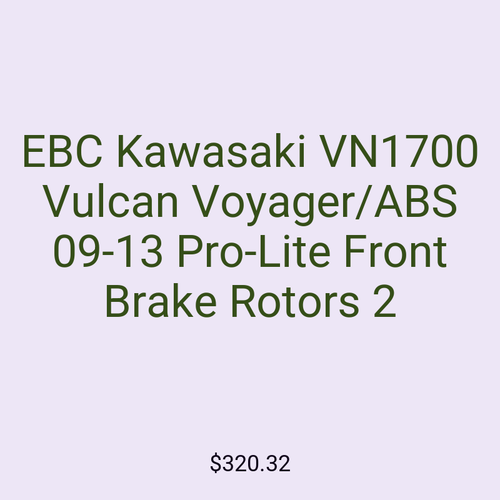 EBC Kawasaki VN1700 Vulcan Voyager/ABS 09-13 Pro-Lite Front Brake Rotors 2