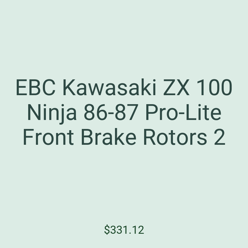 EBC Kawasaki ZX 100 Ninja 86-87 Pro-Lite Front Brake Rotors 2