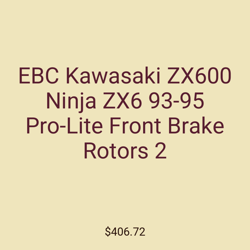 EBC Kawasaki ZX600 Ninja ZX6 93-95 Pro-Lite Front Brake Rotors 2