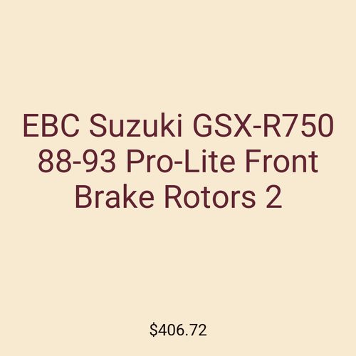EBC Suzuki GSX-R750 88-93 Pro-Lite Front Brake Rotors 2