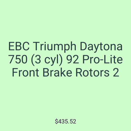 EBC Triumph Daytona 750 (3 cyl) 92 Pro-Lite Front Brake Rotors 2