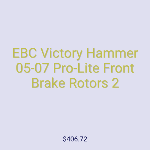EBC Victory Hammer 05-07 Pro-Lite Front Brake Rotors 2