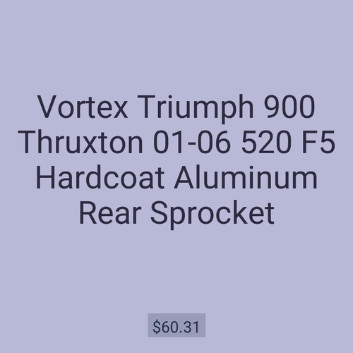 Vortex Triumph 900 Thruxton 01-06 520 F5 Hardcoat Aluminum Rear Sprocket